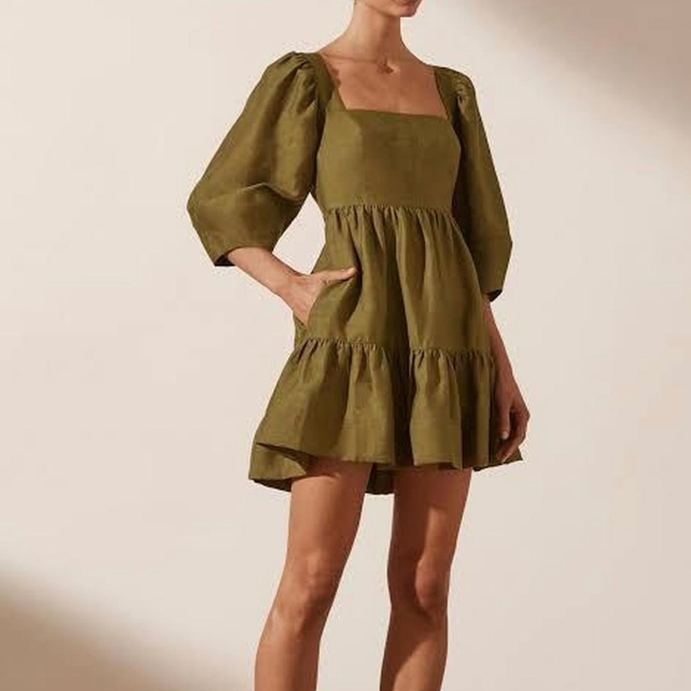 Shona Joy Maya open back mini dress. Size 6.